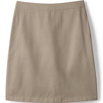Lands' End Girls Slim Blend Chino Skort Top of Knee 16 Khaki