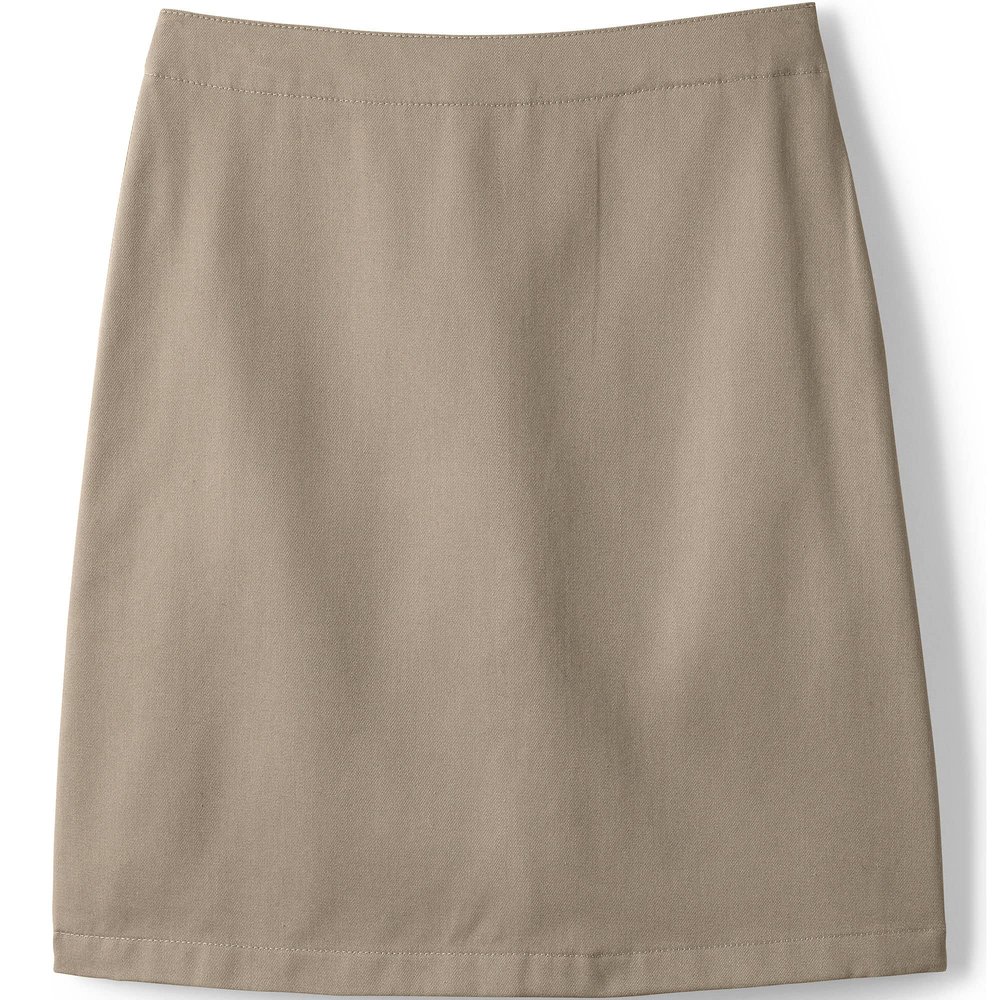 Lands' End Girls Slim Blend Chino Skort Top of Knee 16 Khaki