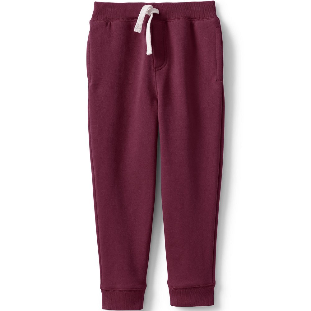 Lands' End Kids Jogger Sweatpants X-Small Burgundy