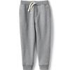 Lands' End Uniform Coed Kids Jogger Sweatpants Pewter Heather Kids X-Small view 1