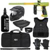 Action Village Empire Axe 2.0 Level 2 Protector Paintball Gun Package Kit (Dust Green/Dust Gold, Glove Size: Small/Medium)