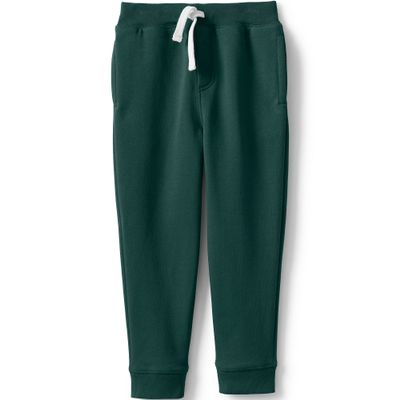 Lands' End Uniform Coed Kids Jogger Sweatpants Evergreen Kids X-Small