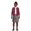 Lands' End Girls Plus Blend Chino Skort Top of Knee 8 Arctic Gray view 3