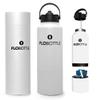 Flobottle Stainless Steel Water Bottle with Straw, 28 Oz Insulated, Leak Proof, BPA-Free, Storage Compartment (Streamal White) view 1
