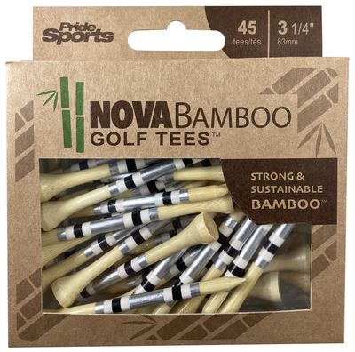 3-1/4" Nova Bamboo Tees Silver/White/Black Stripe