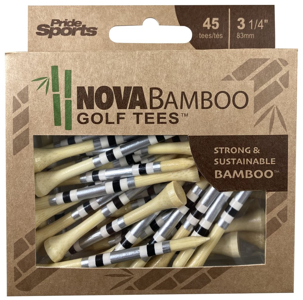 3-1/4" Nova Bamboo Tees Silver/White/Black Stripe