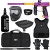 Action Village Empire Axe 2.0 Level 1 Protector Paintball Gun Package Kit (Dust Purple/Dust Gold, Glove Size: Large/X-Large)