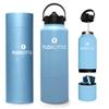 Flobottle Stainless Steel Insulated Water Bottle, 28 Oz, Leak Proof, BPA-Free with Storage Compartment (Oceana Blue) view 1