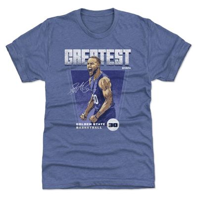 500 LEVEL Steph Curry T-Shirt (Premium Men's T-Shirt, XXX-Large, Tri Royal) - Steph Curry Golden State Greatest WHT