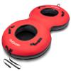 GoSports Heavy-Duty 2 Person Winter Snow Tube with Premium Canvas Cover - Red view 1
