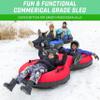 GoSports Heavy-Duty 2 Person Winter Snow Tube with Premium Canvas Cover - Red view 3
