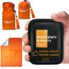 Frelaxy Emergency Blanket 2-Pack/4-Pack, Extra-Thick Extra-Large Space Blankets with Whistles, Storage Pouchs, and EVA case view 1