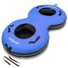 GoSports Heavy Duty 2 Person Winter Snow Tube with Premium Canvas Cover - America, Blue, Red or Retro view 1