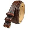 24/29 Genuine Full-Grain Cowhide Leather Dress Belt Strap with Snaps, Fits 1"(25mm) Wdie Buckle (Lizar Brown, 42) view 1