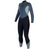 Aqualung Women's Aquaflex Dive Wetsuit - 4-Way Stretch Neoprene Full Suit w/Semi-Dry Back Zipper & Powertex Knee Protection, Black/Gray, X-Large, 7mm