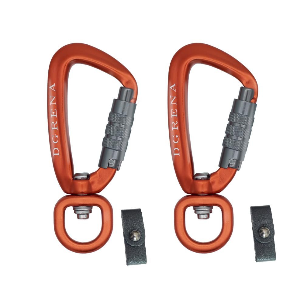 DGRENA Carabiner, Keychain, Spring BuckleMade of high Hardness Aluminum which is Suitable for hammocks, Home Tools, Camping, Hiking, utilities, and etc. (Orange)