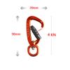 DGRENA Carabiner, Keychain, Spring BuckleMade of high Hardness Aluminum which is Suitable for hammocks, Home Tools, Camping, Hiking, utilities, and etc. (Orange) view 2