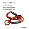DGRENA Carabiner, Keychain, Spring BuckleMade of high Hardness Aluminum which is Suitable for hammocks, Home Tools, Camping, Hiking, utilities, and etc. (Orange) view 4