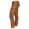 Men's Vintage Classic Leather Pants Motorcycle Motorbike Cargo Pants Steampunk Stretchy Slim Fit Biker Long Trousers Brown view 4