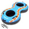 GoSports Heavy Duty 2 Person Winter Snow Tube with Premium Canvas Cover - America, Blue, Red or Retro view 1