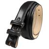 24/29 Genuine Full-Grain Cowhide Leather Dress Belt Strap with Snaps, Fits 1"(25mm) Wdie Buckle (Smooth Black, 42) view 1