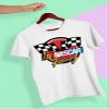 NASCAR Checkered Racing Flag Men's and Women's Short Sleeve T-Shirt (White, XX-Large) view 2