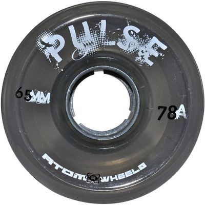 ATOM WHEELS - Outdoor Quad Roller Wheels 78A - Pulse - 65x37 Black - 1 Pack - 4 Wheels