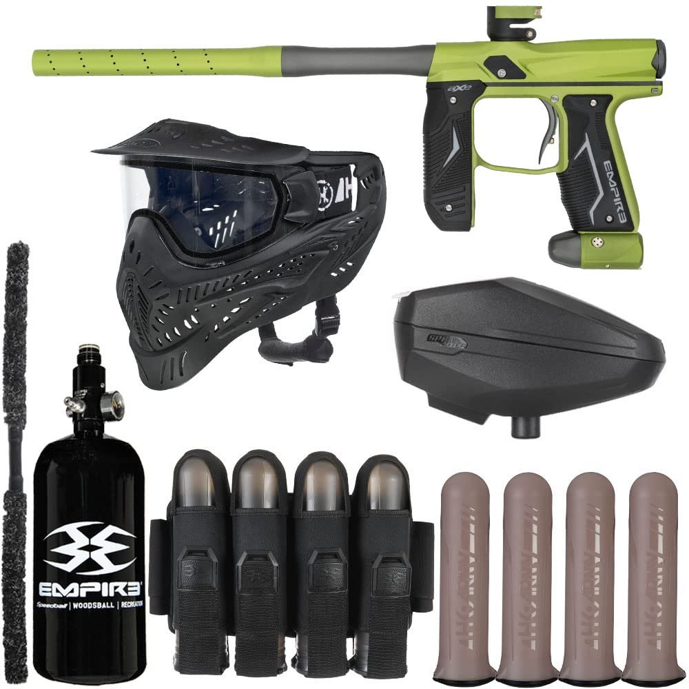 Action Village Empire Axe 2.0 Rivalry Paintball Gun Package Kit (Dust Green/Dust Grey)