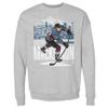 500 LEVEL Nathan MacKinnon Sweatshirt (Crew Sweatshirt, XX-Large, Heather Gray) - Nathan MacKinnon Colorado Player Skyline WHT view 1