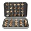 Joyzan Fly Fishing Flies, Fly Fish Lure Kit Accessory Flyfishing Gear Floating Same Lures Dry Insect Set Box Lakes Rivers Reservoirs Nymphs Streams Sinking Salmon Realstic Trouts Emerger 40Pcs view 1