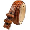 24/29 Genuine Full-Grain Cowhide Leather Dress Belt Strap with Snaps, Fits 1"(25mm) Wdie Buckle (Lizar Tan, 42) view 1