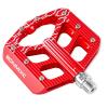 BONMIXC Bike Pedals Wide Platform Grippy Bicycle Pedals Sturdy MTB Pedals Sealed Bearing Metal 9/16 inch Red view 1