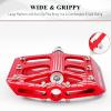 BONMIXC Bike Pedals Wide Platform Grippy Bicycle Pedals Sturdy MTB Pedals Sealed Bearing Metal 9/16 inch Red view 3