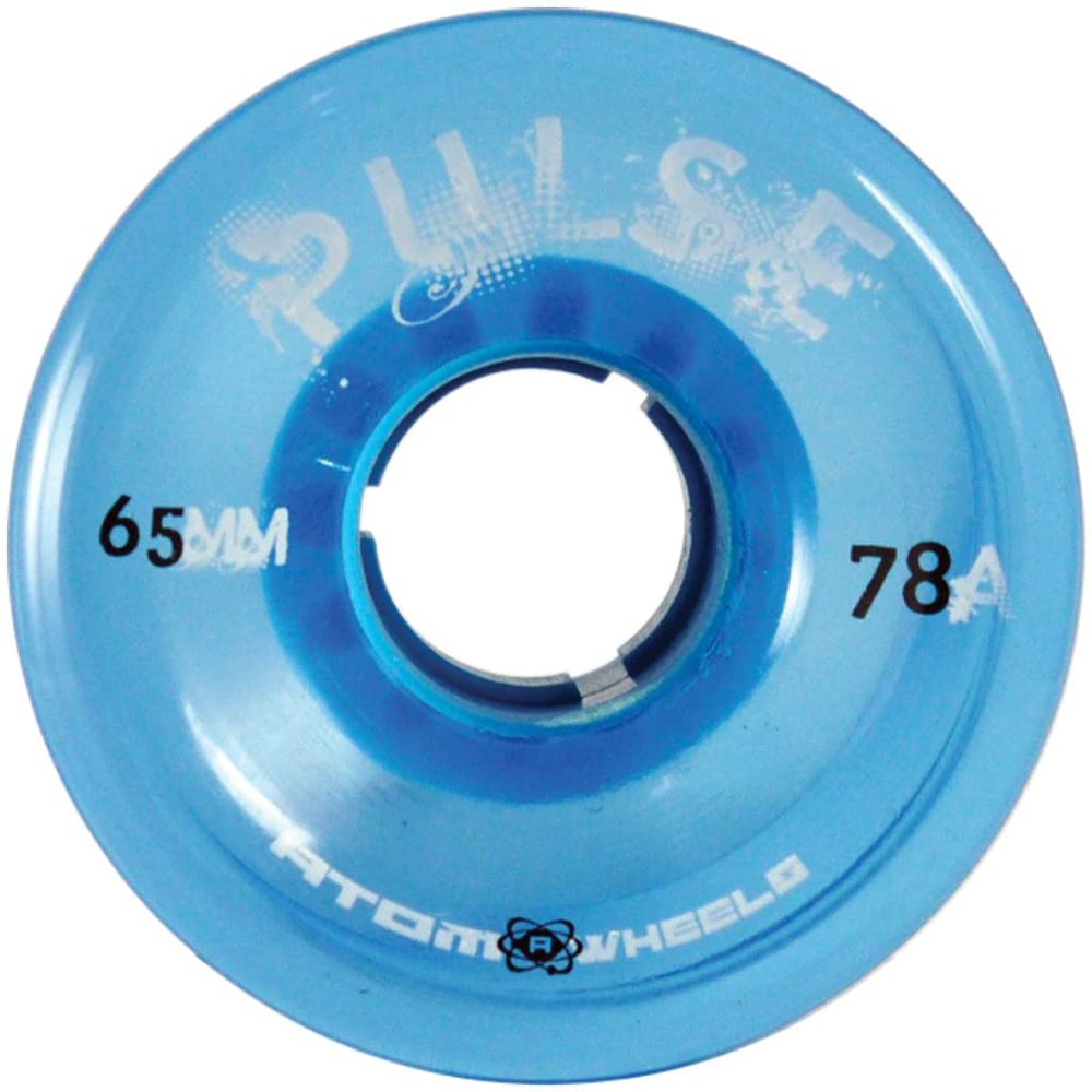 ATOM WHEELS - Outdoor Quad Roller Wheels 78A - Pulse - 65x37 Blue - 1 Pack - 4 Wheels
