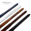 24/29_Genuine Full-Grain Cowhide Leather Dress Belt Strap with Snaps, Fits 1"(25mm) Wdie Buckle (Alligator Black, 48) view 4