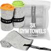 Acteon New Microfiber Quick Dry Gym Towel, Silver ION Odor-Free Mega Absorbent Fiber, Fast Drying, Men & Women Small Workout Gear for Body Sweat, Beach, Working Out, Camping, Travel Towel view 1
