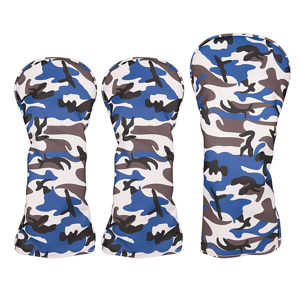 Golf Builder 3pcs/Set Blue Camouflage Golf Club Driver Fairway Wood Head Cover Camou 1 3 5 Wood Covers