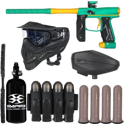 Action Village Empire Axe 2.0 Rivalry Paintball Gun Package Kit (Dust Spearmint/Dust Gold)