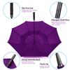 Baraida Golf Umbrella Large 62/68/72 Inch, Extra Large Oversize Double Canopy Vented Windproof Waterproof Umbrella, Automatic Open Golf Umbrella for Men and Women and Family.(62 Inch,Purple) view 3