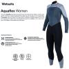 Aqualung Women's Aquaflex Dive Wetsuit - 4-Way Stretch Neoprene Full Suit w/Semi-Dry Back Zipper & Powertex Knee Protection, Black/Dark Gray, X-Large, 5mm view 3