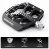 BONMIXC Bike Pedals 9/16 Adult Large Platform Mountain Bike Pedals Sealed Bearing Flat Sturdy Bicycle Pedals Black view 4