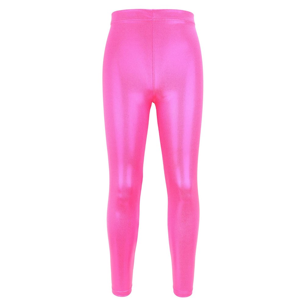 Toddler Girls Dance Bike Short Breathable Playgrounds Gymnastics Glitter Ballet Pants Cute Girl Pants (Hot Pink, 7-8 Years)