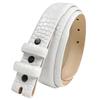 24/29 Genuine Full-Grain Cowhide Leather Dress Belt Strap with Snaps, Fits 1"(25mm) Wdie Buckle (Alligator White, 44) view 1