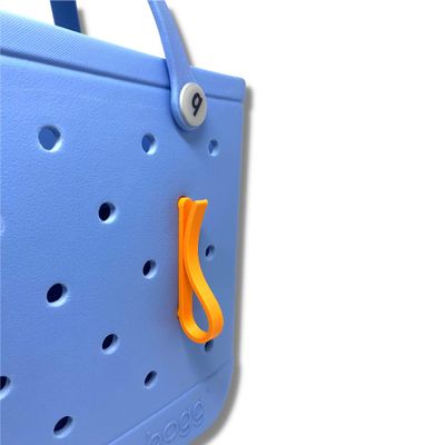BOGLETS - Bogg Bag Hook HOLDER Charm Accessory - Secure & Organize Your Valuables in your Bogg Bag - Multiple Color Options! (Orange)