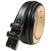 24/29 Genuine Full-Grain Cowhide Leather Dress Belt Strap with Snaps, Fits 1"(25mm) Wdie Buckle (Lizar Black, 40) view 1