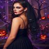 HEREAD Black Bride Wedding Veil Short 2 Tiers Waist Length Bridal Tulle Halloween Veil Hair Accessories with Comb and Ribbon Edge view 4