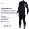 Aqualung Men's AquaFlex Dive Wetsuit - Flexible 4-Way Stretch Neoprene Full Suit w/Powertex Knee Protection for Scuba Diving, Black, Large, 7mm view 3