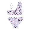 AnFeng Girls Bikinis Toddler Dot Beachwear Baby Kids Polka Swimwear Bikini Girls Two Piece Swimsuit Girls Swimwear (White, 3-4 Years) view 1