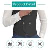 Men Suit Vest, Double Breasted Slim Fit Lapel Groomsmen Wasitcoat for Tuxedo Blazer (M-3XL Size to Choose) (Color : Gray, Size : Medium) view 2