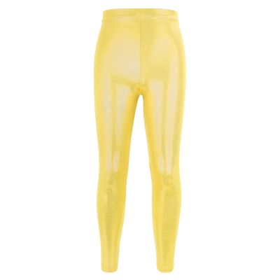 Toddler Girls Dance Bike Short Breathable Playgrounds Gymnastics Glitter Ballet Pants Cute Girl Pants (Gold, 7-8 Years)